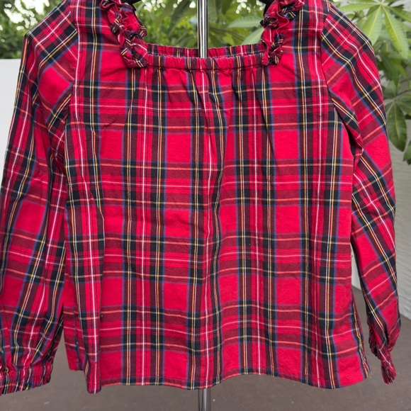 J. Crew Red Plaid Shirt for Girl Christmas Theme - Picture 5 of 8